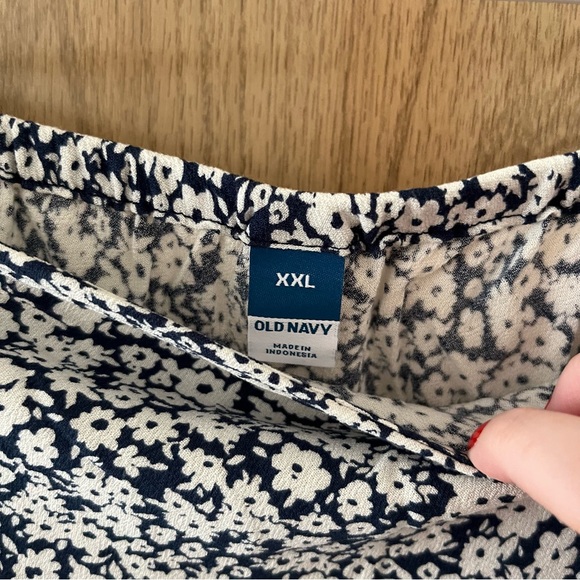 NWT Old Navy High-Waisted Midi Slip Skirt | Blue Ditsy Floral XXL - Picture 7 of 11